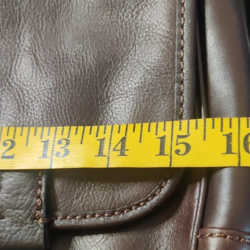 Fossil Brown Leather Briefcase Unisex